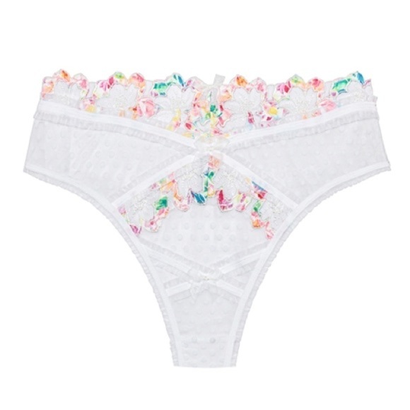 NWOT For Love and Lemons High Waisted Floral Outline Panty XXS - Picture 5 of 11